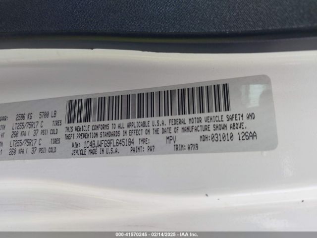 1C4BJWFG9FL645184 Jeep Wrangler Unlimited Rubicon