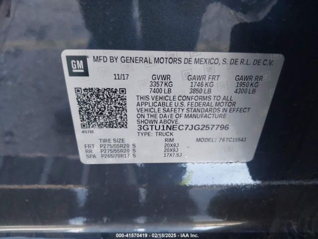 3GTU1NEC7JG257796 GMC Sierra 1500 Slt