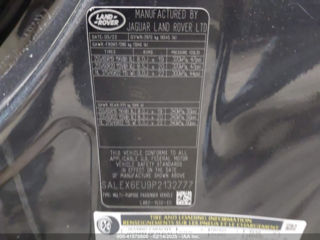 SALEX6EU9P2132777 Land Rover Defender 90 X