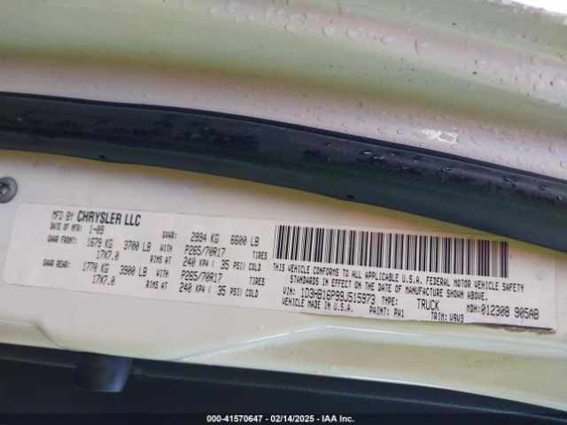 2009 DODGE RAM 1500 1D3HB16P99J515973 Photo 8