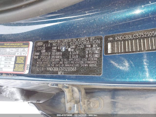 KNDCB3LC3J5210563 KIA NIRO LX