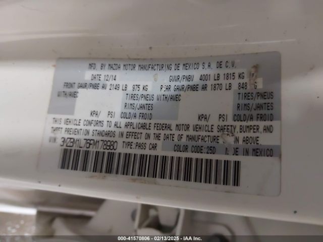 3MZBM1L76FM178980 Mazda Mazda3 I Touring