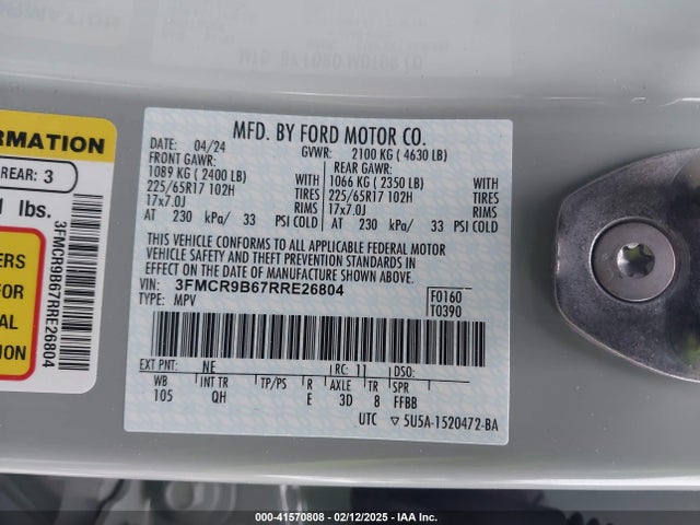 3FMCR9B67RRE26804 Ford Bronco Sport Big Bend