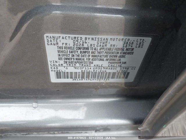 3N1AB7AP6HY207354 Nissan SENTRA SR