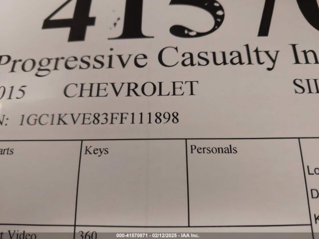 1GC1KVE83FF111898 Chevrolet Silverado 2500hd Lt