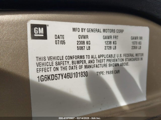 2006 CADILLAC DTS 1G6KD57Y46U101830 Photo 8
