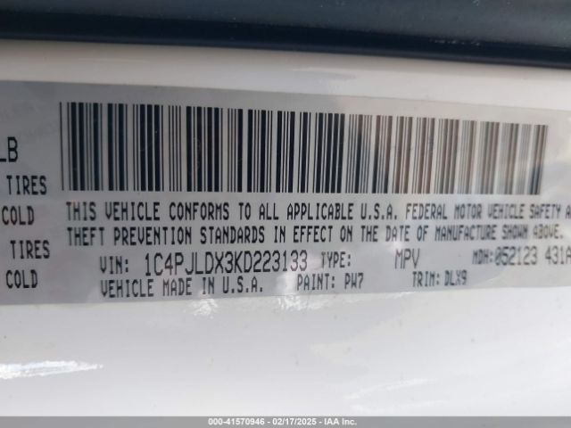 2019 JEEP CHEROKEE 1C4PJLDX3KD223133 Photo 8