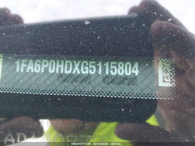 1FA6P0HDXG5115804 Ford FUSION SE