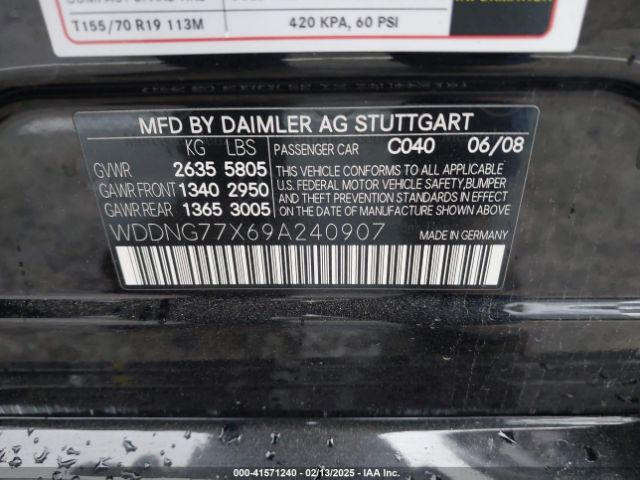 2009 MERCEDES-BENZ S 63 AMG WDDNG77X69A240907 Photo 8