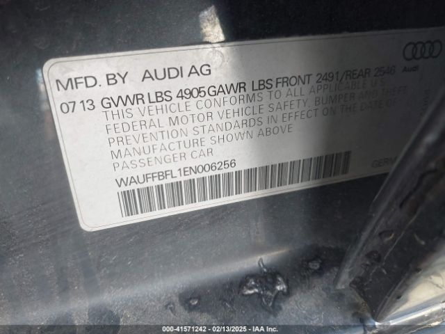 WAUFFBFL1EN006256 Audi A4 2.0t Premium