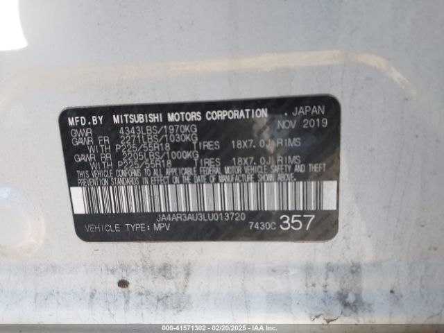 2020 MITSUBISHI OUTLANDER SPORT JA4AR3AU3LU013720 Photo 8