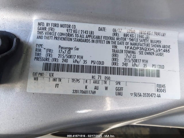 Ford Focus Titanium 2017 1FADP3N2XHL291485 Image 9