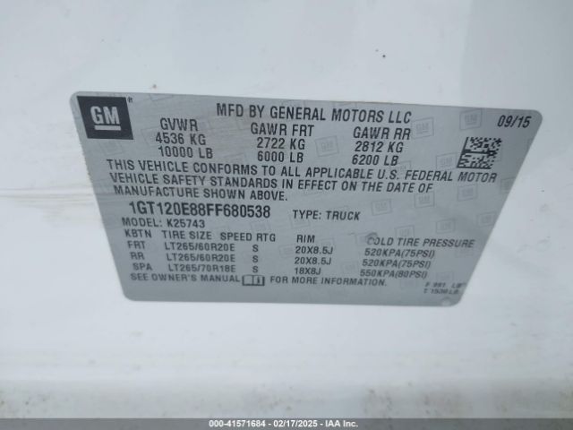 1GT120E88FF680538 GMC Sierra 2500hd Denali