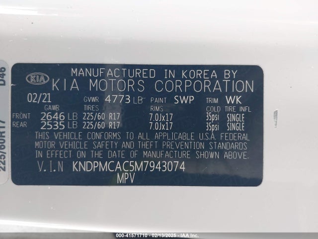 KIA Sportage Lx 2021 KNDPMCAC5M7943074 Image 9