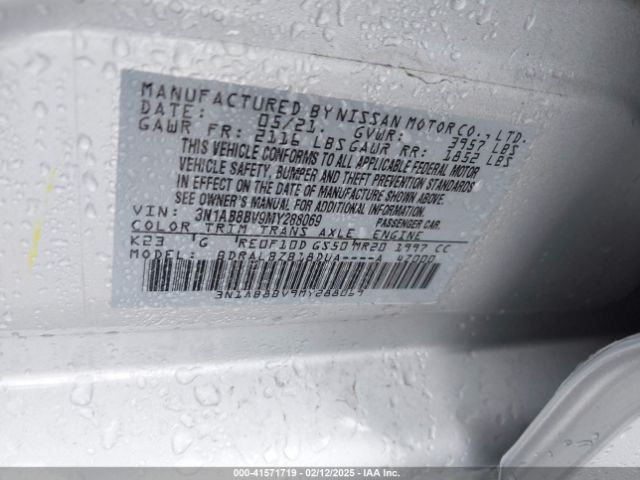 2021 NISSAN SENTRA 3N1AB8BV9MY288069 Photo 8
