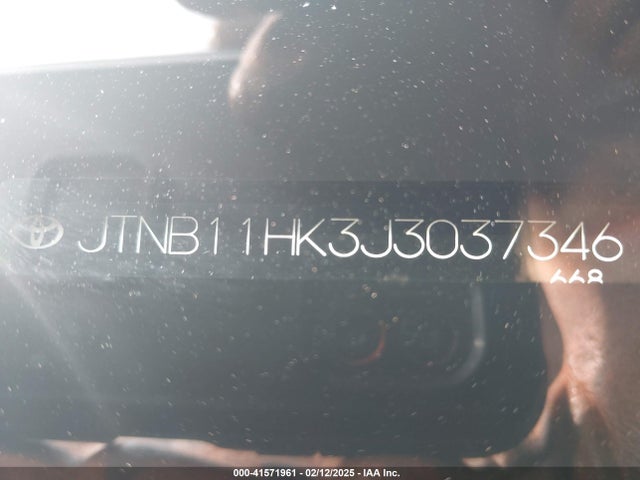 JTNB11HK3J3037346 Toyota CAMRY LE