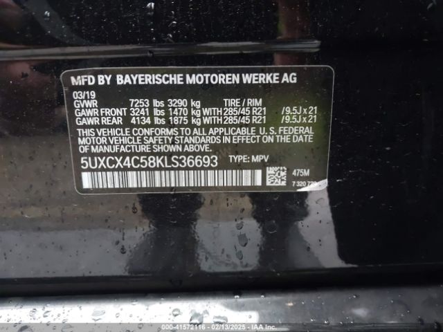 5UXCX4C58KLS36693 BMW X7 Xdrive50i