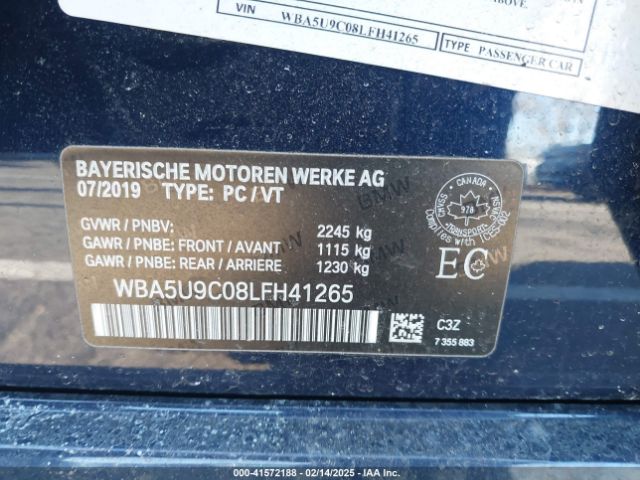 2020 BMW 3 SERIES WBA5U9C08LFH41265 Photo 8