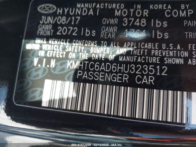 KMHTC6AD6HU323512 Hyundai Veloster Value Edition