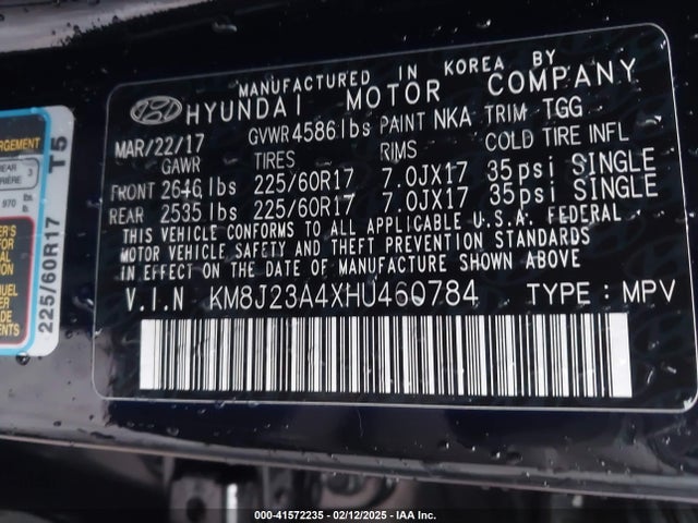 Hyundai TUCSON SE 2017 KM8J23A4XHU460784 Image 9