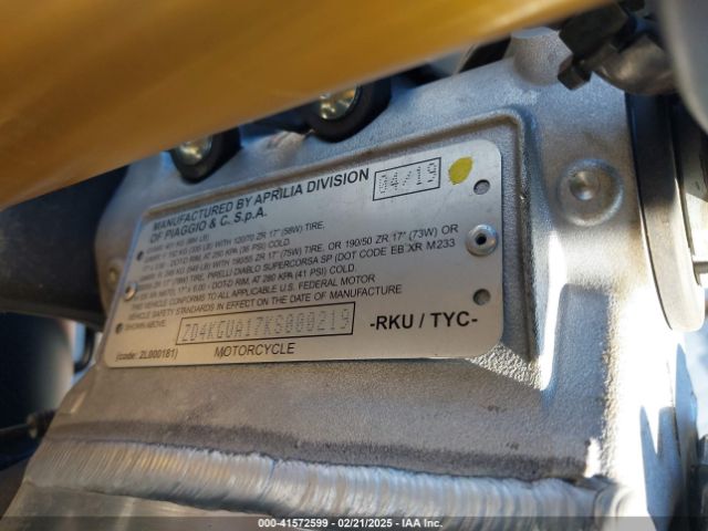 2019 APRIL TUONO ZD4KGUA17KS000219 Photo 9