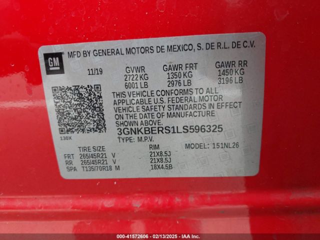 3GNKBERS1LS596325 Chevrolet Blazer Fwd Rs