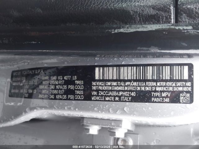 ZACCJABB4JPH02140 Jeep Renegade Latitude Fwd