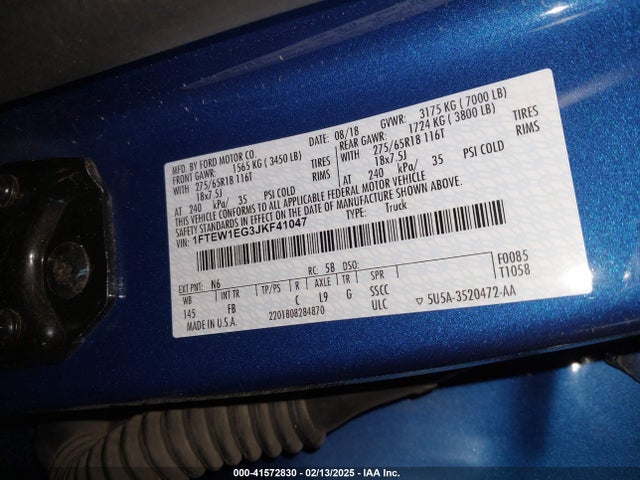 Ford F-150 Xlt 2018 1FTEW1EG3JKF41047 Image 9