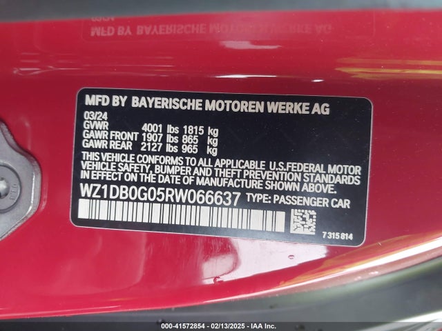 WZ1DB0G05RW066637 Toyota Gr Supra 3.0 Premium