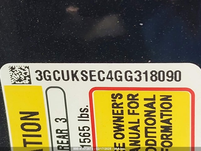3GCUKSEC4GG318090 Chevrolet Silverado 1500 2lz