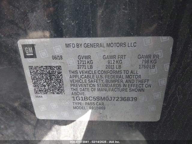Chevrolet Cruze Ls Auto 2018 1G1BC5SM0J7236839 Image 9