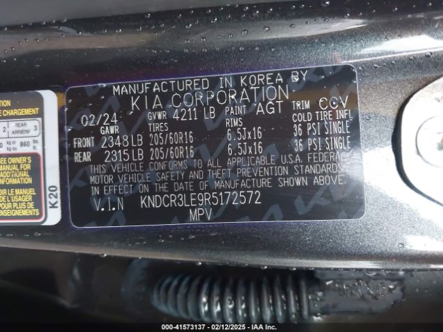 KNDCR3LE9R5172572 KIA NIRO EX