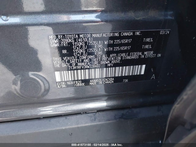 Toyota RAV4 LE 2024 2T3H1RFV3RW328402 Image 9