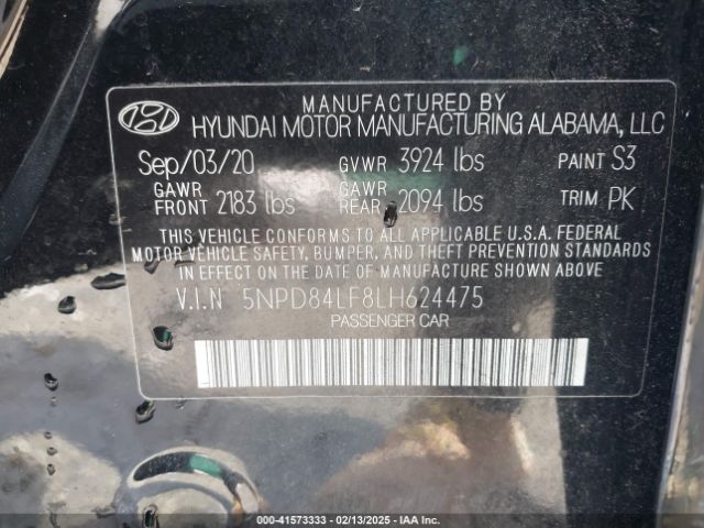 5NPD84LF8LH624475 Hyundai Elantra Value Edition