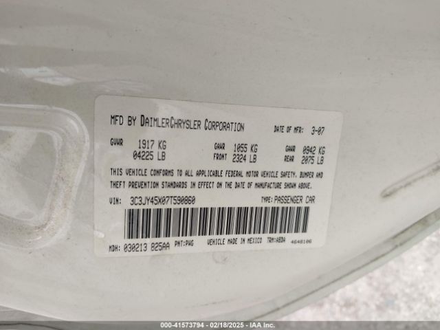 2007 CHRYSLER PT CRUISER 3C3JY45X07T590860 Photo 8