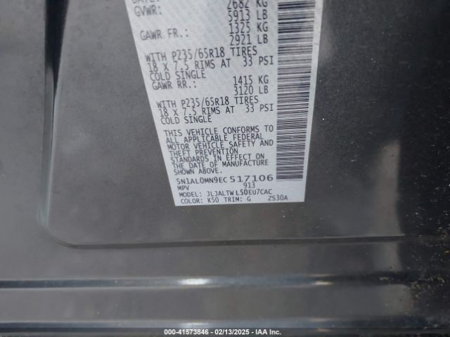 5N1AL0MN9EC517106 Infiniti QX60