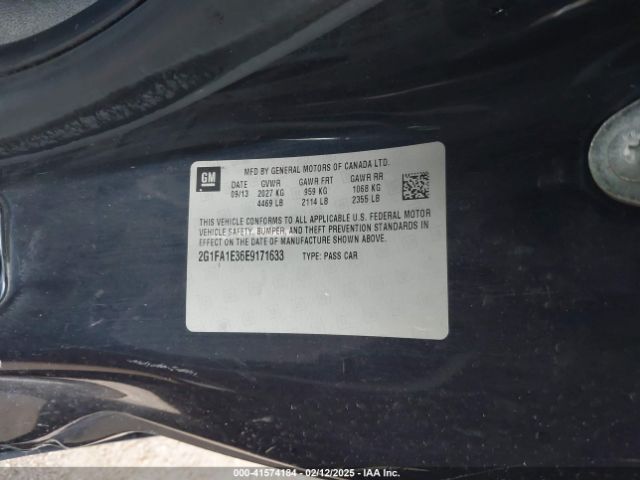 2G1FA1E36E9171633 Chevrolet Camaro 2ls