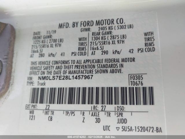 NM0LS7E28L1457967 Ford Transit Connect Xl Cargo Van