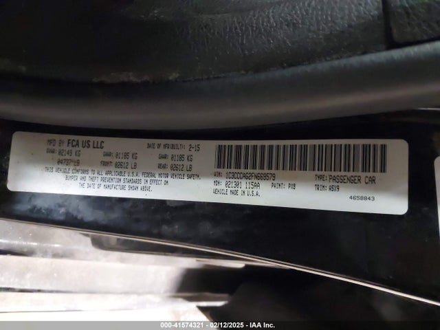 Chrysler 200 Limited 2015 1C3CCCAG2FN669579 Image 9