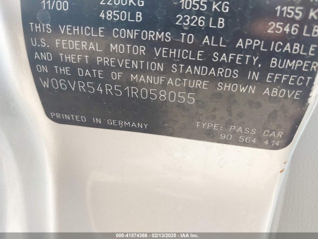 2001 CADILLAC CATERA W06VR54R51R058055 Photo 8