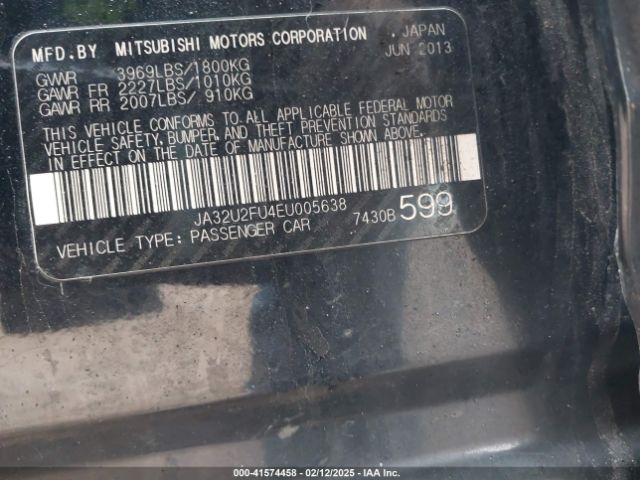JA32U2FU4EU005638 Mitsubishi LANCER ES