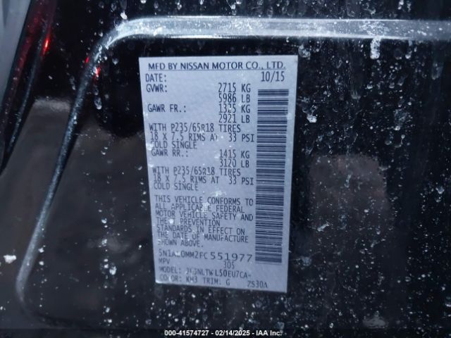 5N1AL0MM2FC551977 Infiniti QX60