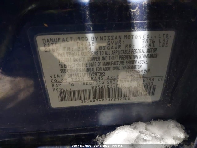 Nissan SENTRA SV 2018 3N1AB7AP7JY297362 Image 9