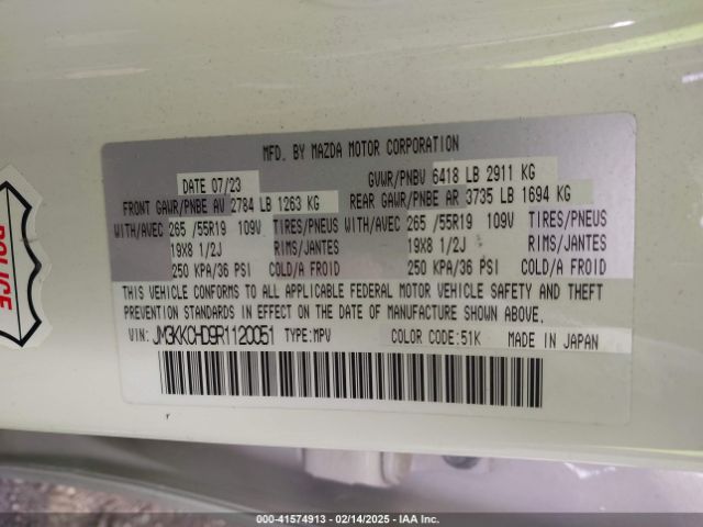 JM3KKCHD9R1120051 Mazda Cx-90 3.3 Turbo Preferred Plus