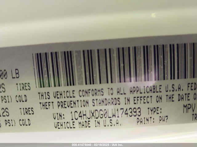 1C4HJXDG0LW174393 Jeep Wrangler Unlimited Sport 4x4