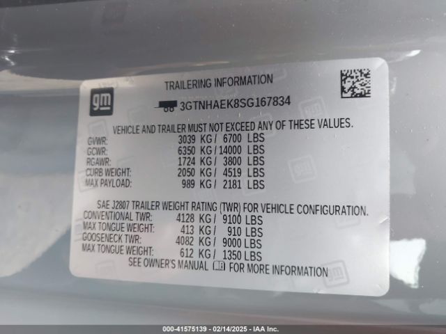 3GTNHAEK8SG167834 GMC SIERRA 1500