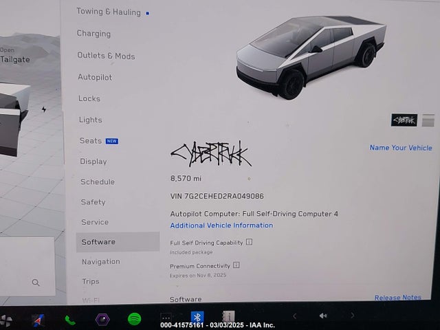Aukcja sprzedaży 2024 Tesla Cybertruck, vin: 7G2CEHED2RA049086, numer aukcji: 41575161