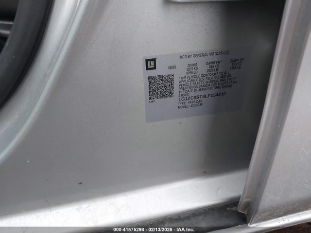 1G1ZC5ST4LF154210 Chevrolet Malibu Fwd 1fl