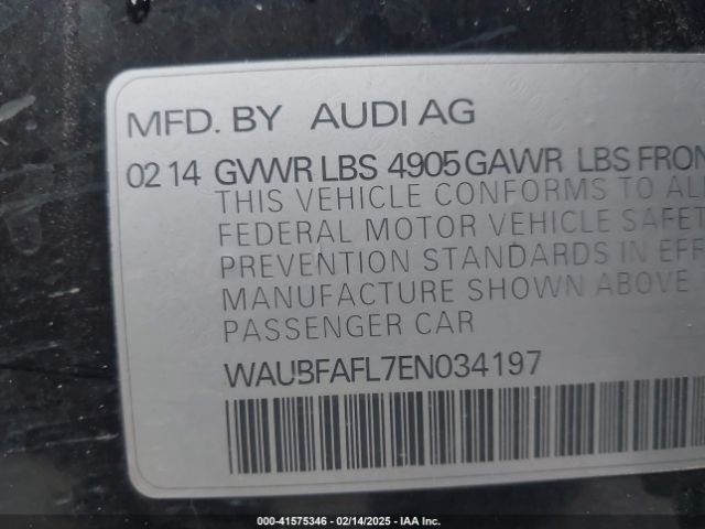 WAUBFAFL7EN034197 Audi A4 2.0t Premium