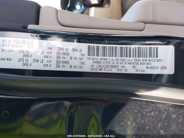 1C4RJFCG5FC905972 Jeep Grand Cherokee Overland